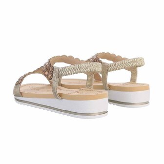 Dames sandalen met strass - goud