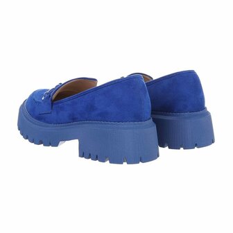 Dames loafers / lage instappers - kobalt blauw