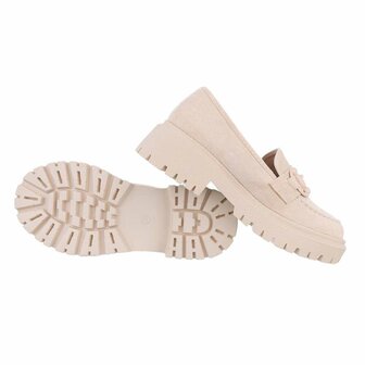 Dames loafers / lage instappers - beige