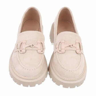 Dames loafers / lage instappers - beige