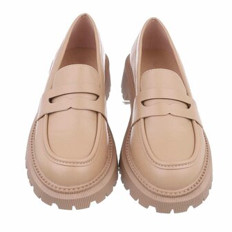 Dames loafers / lage instappers - lichtbruin