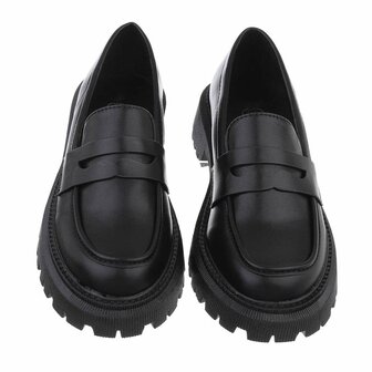 Dames loafers / lage instappers - zwart