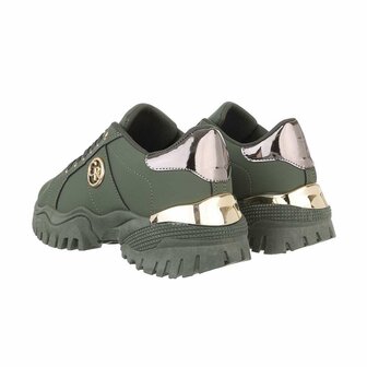 Dames chunky sneakers met dikke zolen - groen