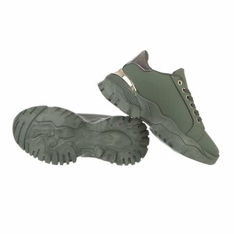 Dames chunky sneakers met dikke zolen - groen