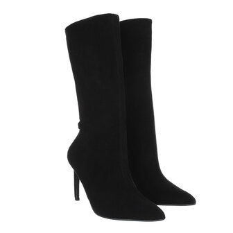 Dames hoge laarzen / kuitlaarzen high heels - zwart