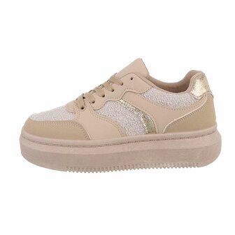 Dames sneakers / lage gympen - lichtbruin