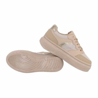 Dames sneakers / lage gympen - lichtbruin