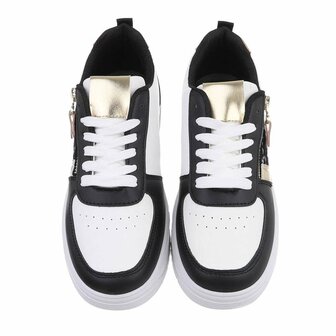 Witte sneakers sales met panterprint