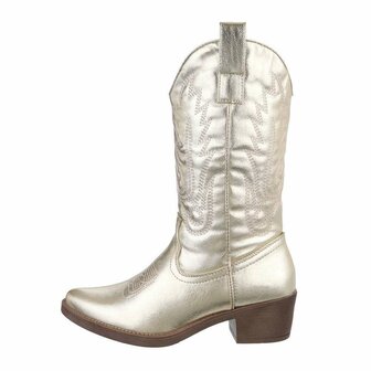 Dames cowboy laarzen / western kuitlaarzen - goud