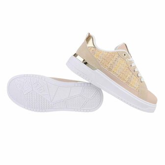 Dames sneakers / lage gympen - beige / geel