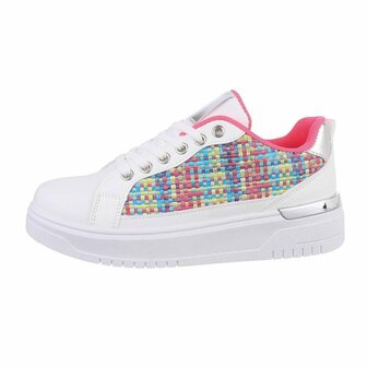 Dames sneakers / lage gympen - wit / rood multicolor