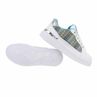 Dames sneakers / lage gympen - wit / blauw multicolor