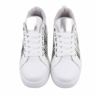 Dames sneakers / lage gympen - wit / zwart