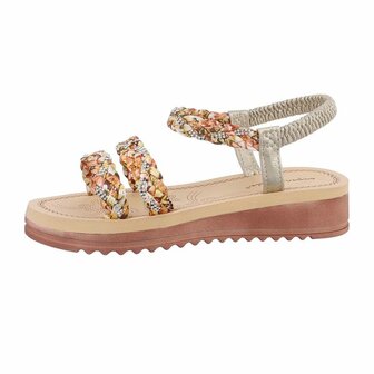 Dames sandalen met strass - goud