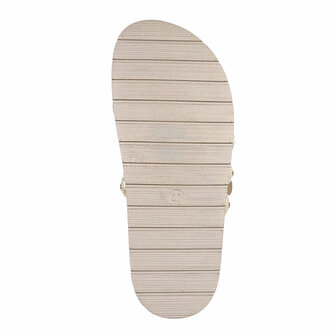 Dames slippers met gespen en strass - goud