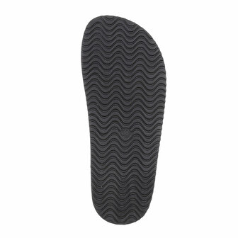 Dames slippers met kralen en strass - zwart