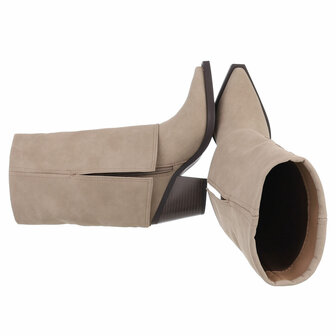 Dames cowboy sleeve laarzen / western laarsjes met strass - beige