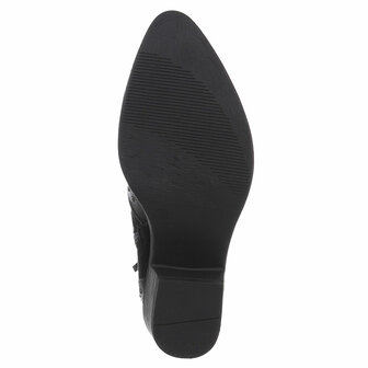Dames cowboy enkellaarzen / western laarsjes met studs - zwart