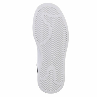 Dames sneakers / lage gympen met klittenband - wit / zwart