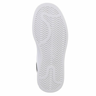Dames sneakers / lage gympen met klittenband - wit / goud