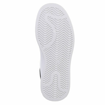 Dames sneakers / lage gympen met klittenband - wit / zilver