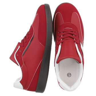 Dames retro sneakers / lage gympen - rood