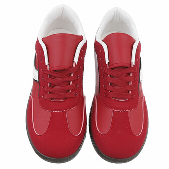Dames retro sneakers / lage gympen - rood