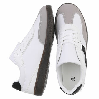 Dames retro sneakers / lage gympen - wit