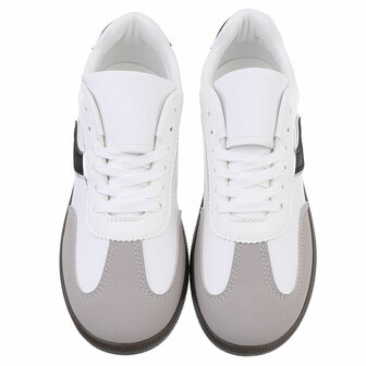 Dames retro sneakers / lage gympen - wit