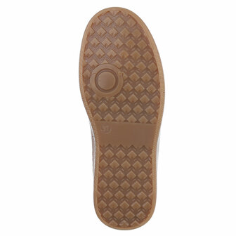 Dames retro sneakers / lage gympen met glitter - beige / goud