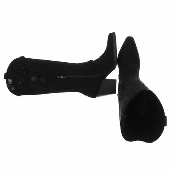 Dames hoge cowboy laarzen / western boots - zwart