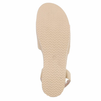 Dames wedge sandalen met sleehakken - zand