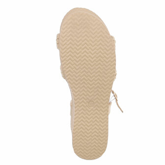 Dames wedge sandalen met sleehakken - zand