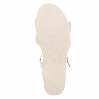 Dames wedge sandalen met sleehakken - beige