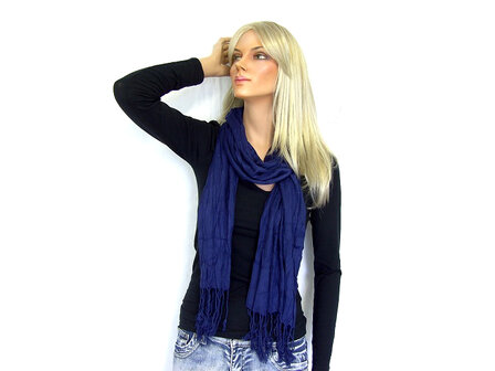 Sjaal uni - donkerblauw