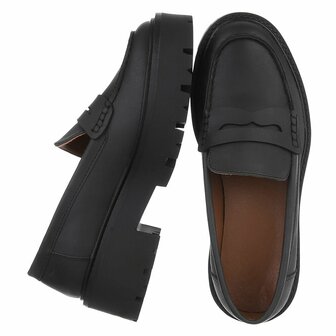 Dames loafers / lage instappers - zwart