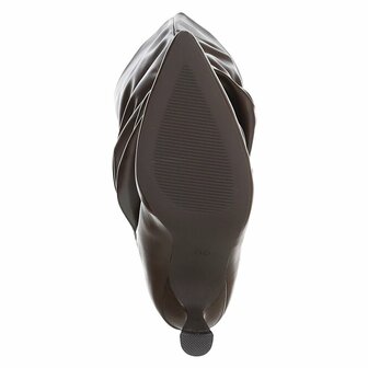 Dames slouchy overknee laarzen met kitten heels - donkerbruin