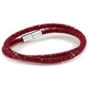 Stardust double strass armband smal - rood
