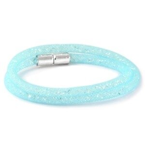 Stardust double strass armband smal - blauw