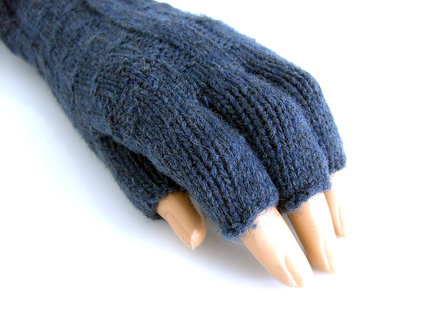 Handschoenen dames extra lang (toploos) - blauw
