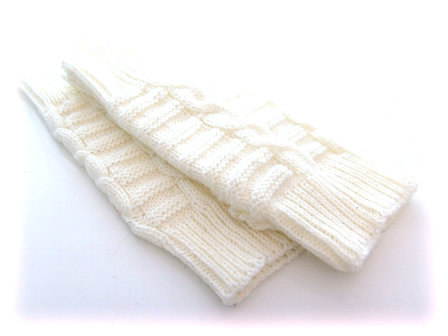 Handschoenen dames gebreid (toploos) - offwhite