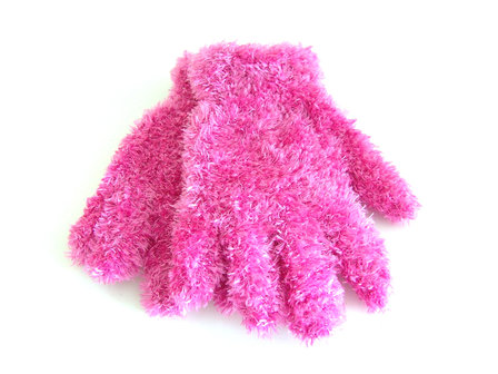 Kinderhandschoenen pluche - roze