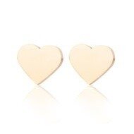 Oorstekers / ear studs staal goud plated - hart