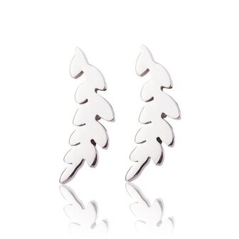 Oorstekers / ear studs staal - blad