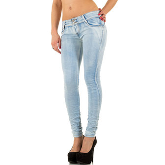 Dames spijkerbroek / skinny jeans - blauw