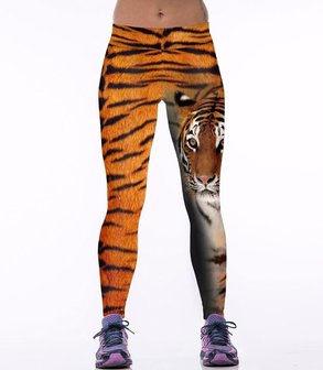 Dames sportlegging / lange legging - tijger