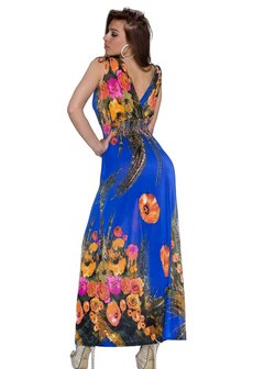 Dames maxi dress / lange jurk - blauw