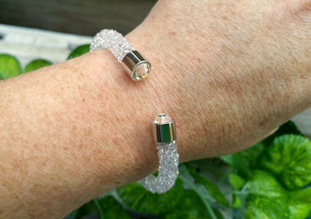 Crystaldust dames armband - zwart