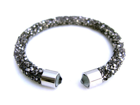 Crystaldust dames armband - antraciet