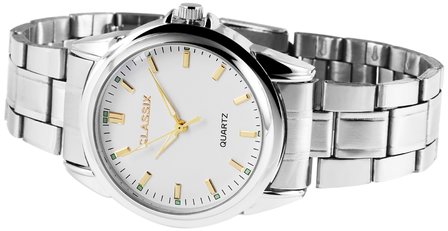 Classix herenhorloge met stalen band - bicolor goud